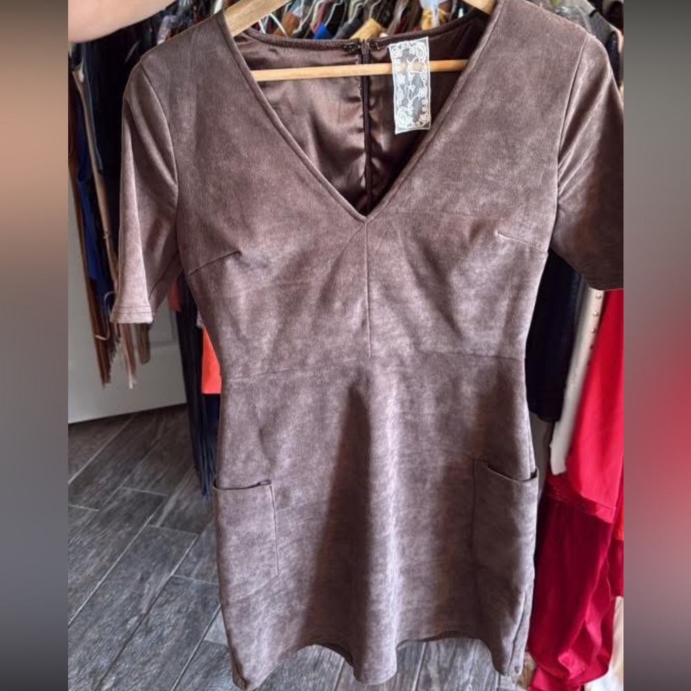 Sadie & Sage Brown Mini Dress